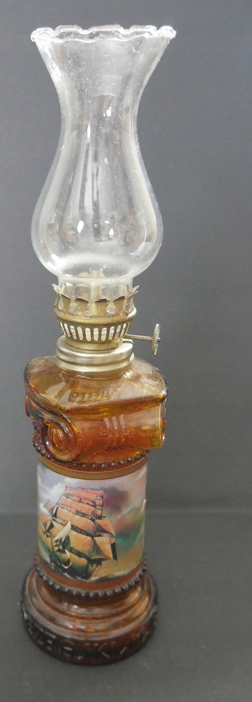 szklana lampka naftowa wys-27cm