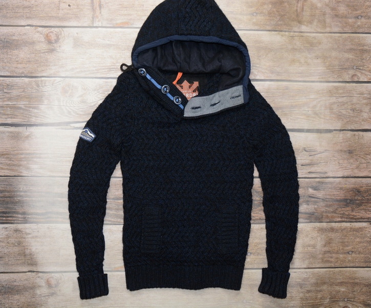 SUPERDRY SEAKING _ navy hoddie _ L