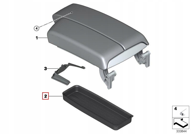 OE BMW WKŁAD PODŁOKIETNIKA BMW 3 E90 E91 E92 E93