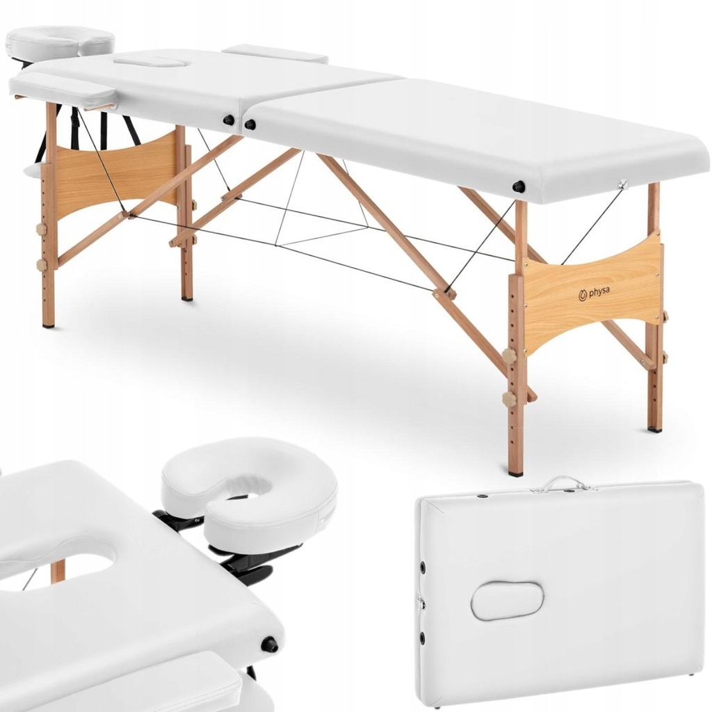 Stół łóżko do masażu składane szerokie z drewniany