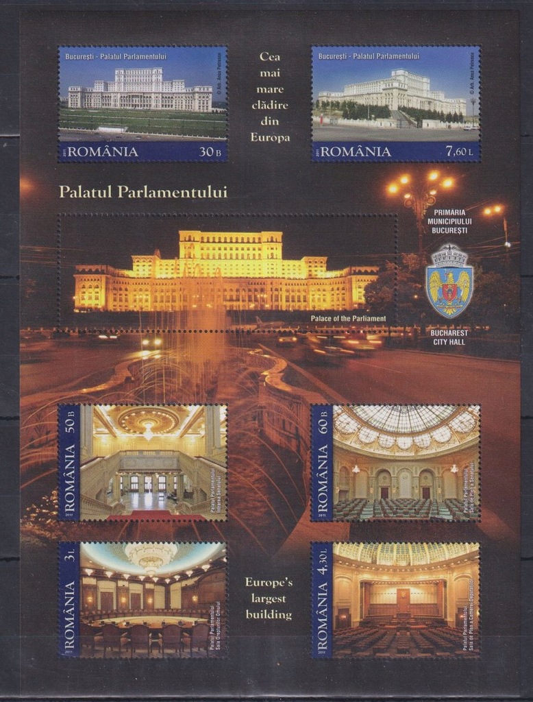 R92. Rumunia MNH 2011 Pałac Parlamentu