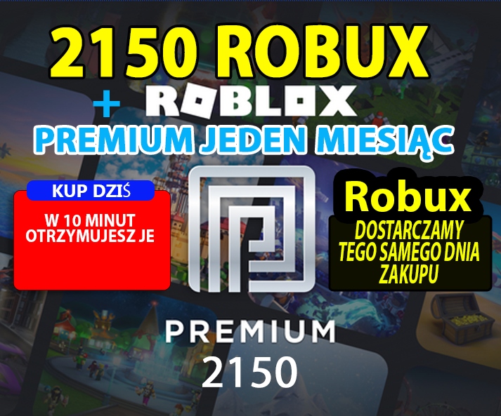 2150 ROBUX + JEDEN MIESIĄC PREMIUM ROBLOX