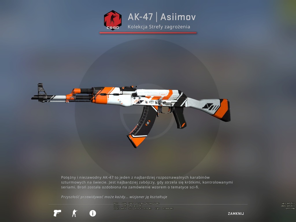 Skin Cs Go Ak 47 Asiimov 9245567926 Oficjalne Archiwum Allegro