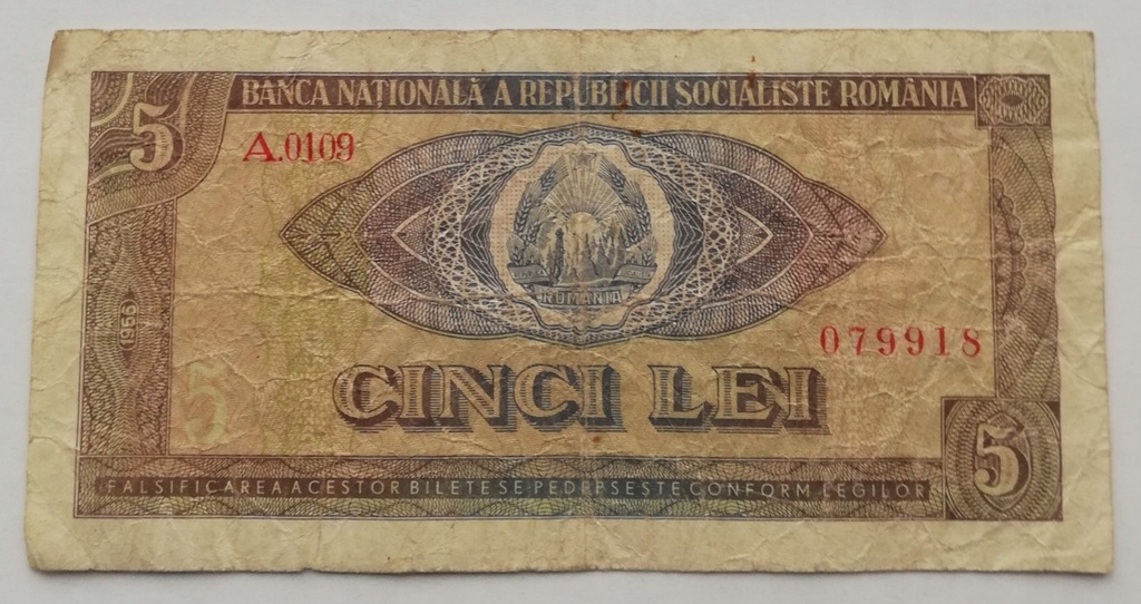 Rumunia 5 lei 1966