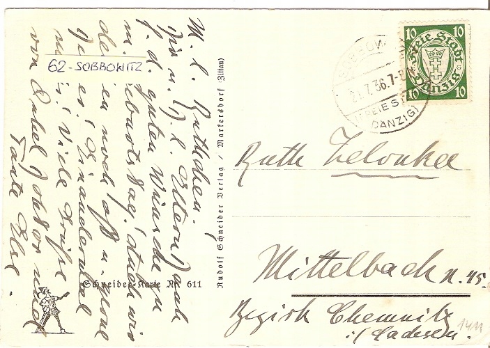 Danzig M62 - stempel SOBBOWITZ