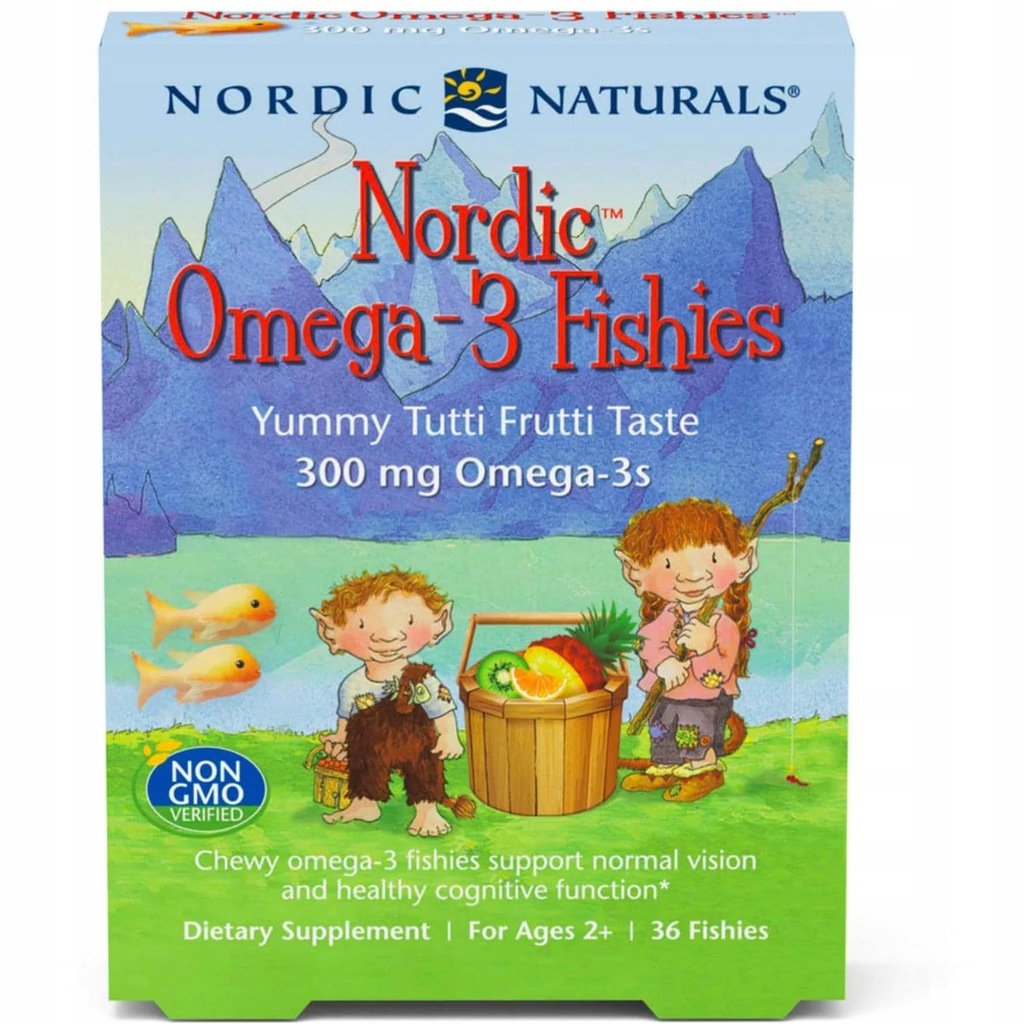 NORDIC NATURALS OMEGA-3 FISHIES 36RYBEK DLA DZIECI