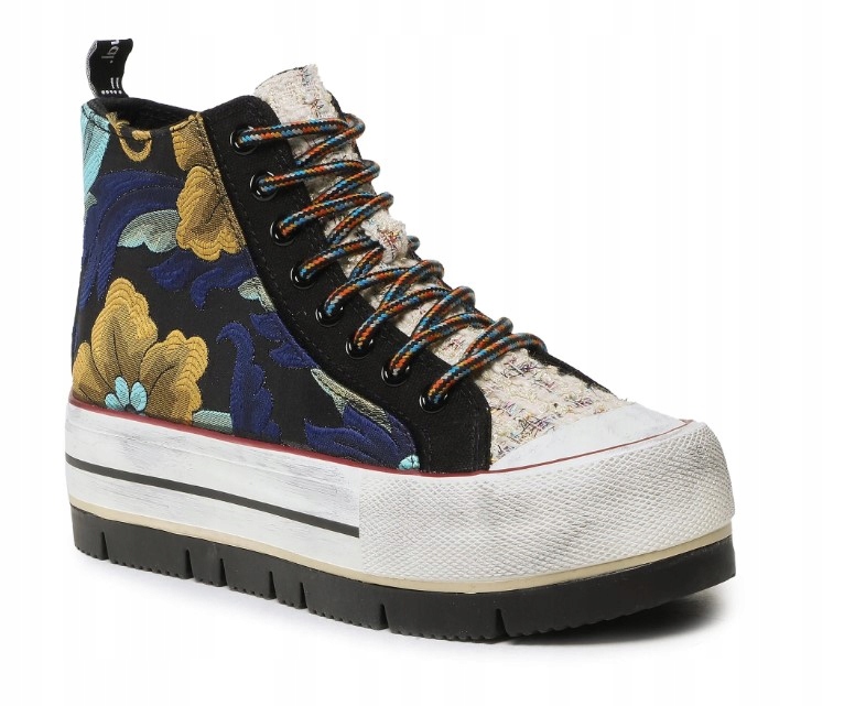 sk※です。 DESIGUAL DAMSKIE TRAMPKI ZDOBIONE WYSOKIE 39 1SŻK
