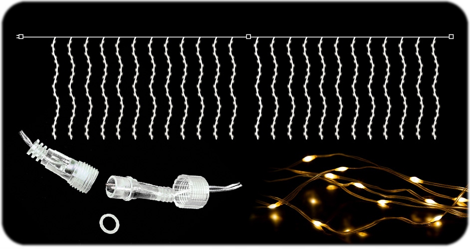 Купить Световая завеса Светодиодная завеса 3х3 м 300 LED теплая: отзывы, фото, характеристики в интерне-магазине Aredi.ru