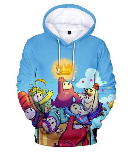 FALL GUYS BLUZA HOODIE KAPTUR UNISEX 3XL