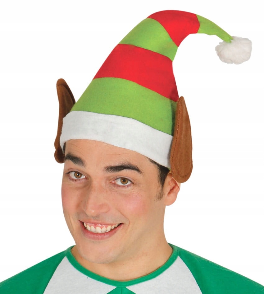 Czapka w paski dla Elfa z uszami