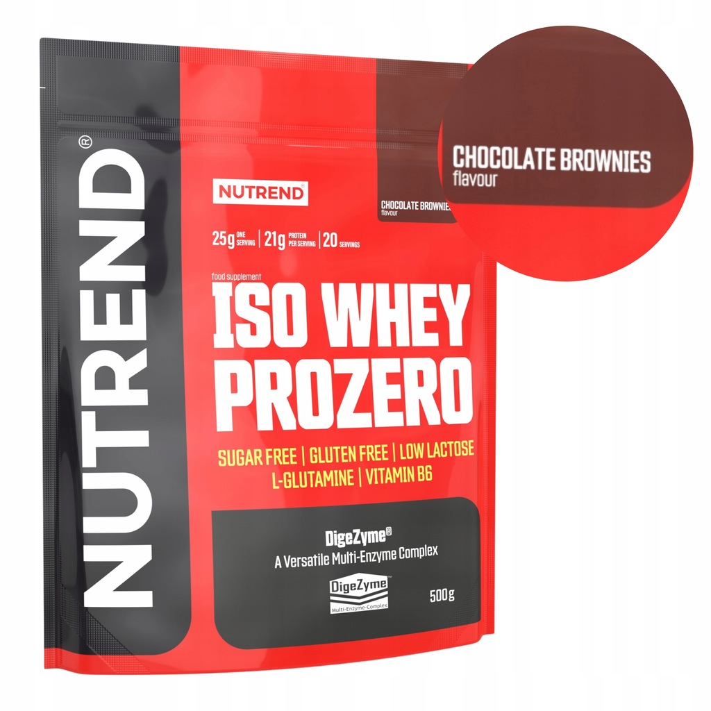 Białko Nutrend ISO Whey Prozero 500g brownie