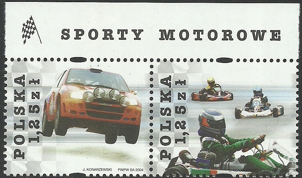 Sporty motorowe Fi 4001-02 z nazwą emisji