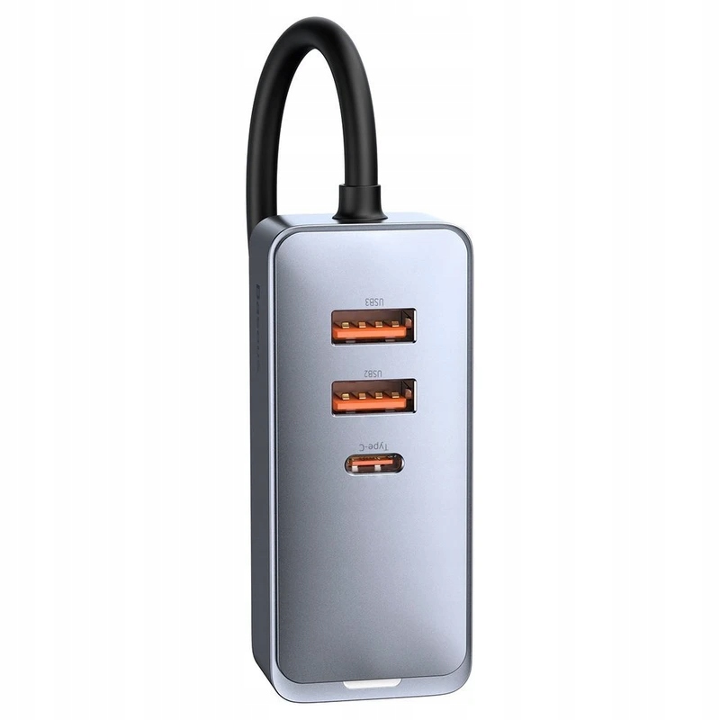 Ładowarka samochodowa rozdzielacz 3x USB + USB-C