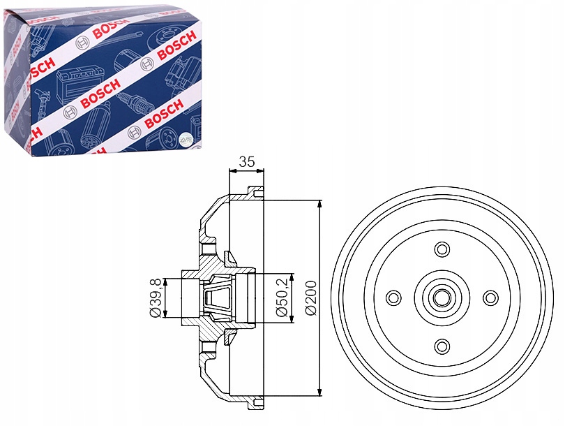 BĘBNY HAMULCOWE 2SZT. TYŁ OPEL CORSA B TIGRA 1.0-1.7D 03.93-12.02