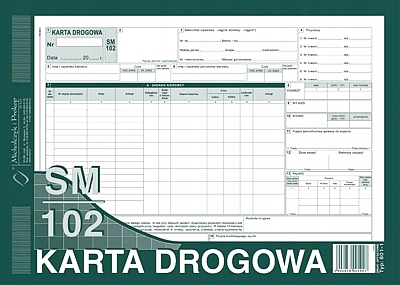 KARTA DROGOWA SM/102 (SAMOCHÓD CIĘŻAROWY) 801-1