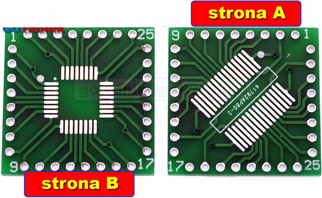 Płytka drukowana QFP32/SSOP32 uniwersalna__PCB-114