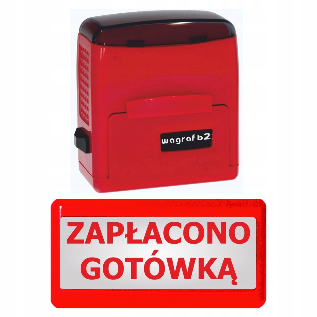 Pieczątka Wagraf B2s - ZAPŁACONO GOTÓWKĄ - 12 kolorów obudowy