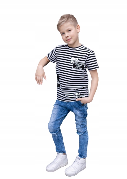 All For Kids T-shirt Paski rozmiar 140-146