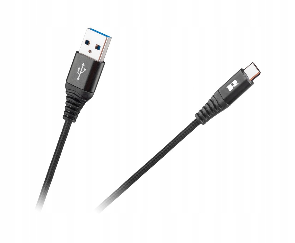 Kabel USB - USB typu C REBEL 200 cm czarny