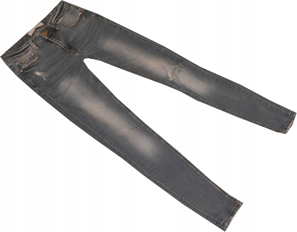 STRADIVARIUS_34_SPODNIE JEANS RURKI DZIURY 263