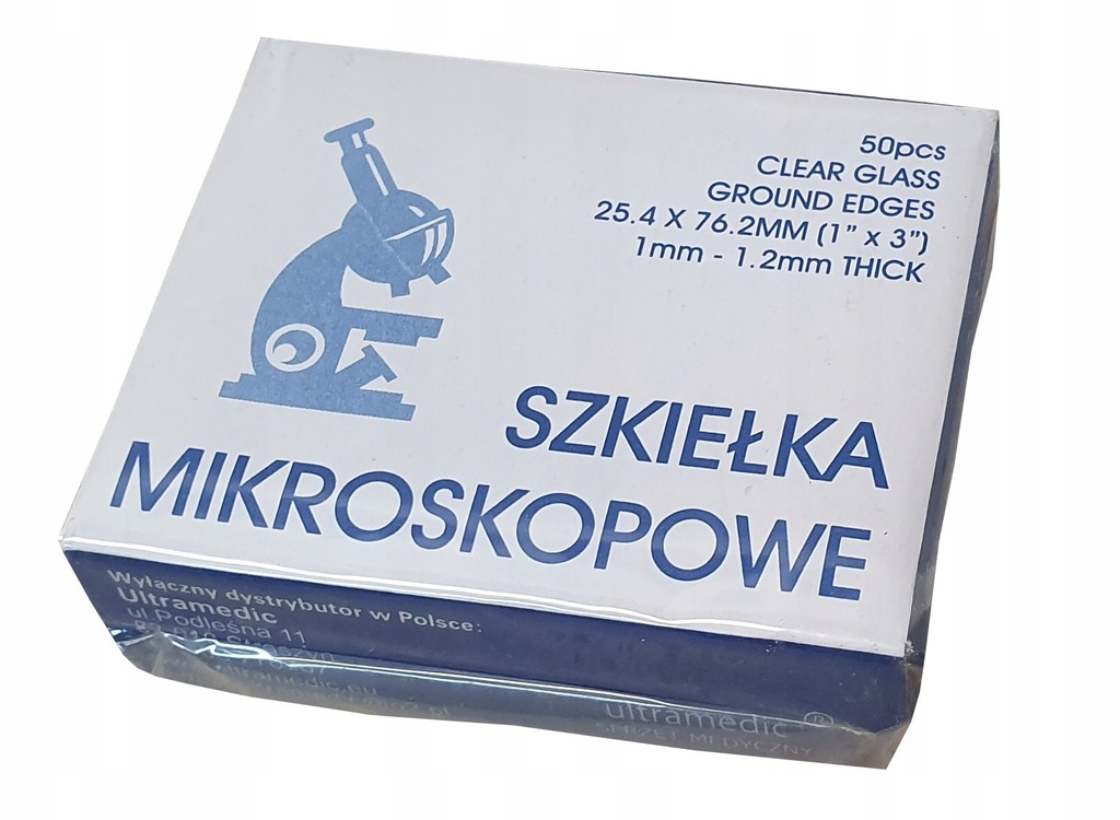 Szkiełka Podstawowe Mikroskopowe Szlifowane 50 szt