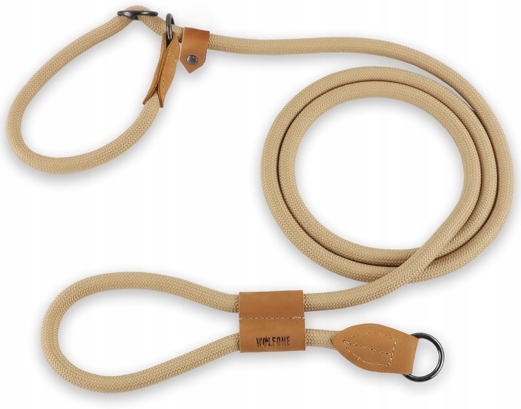 Smycz Dla Psa Regulowana Mocna Trwała 2,1 M Beżowa