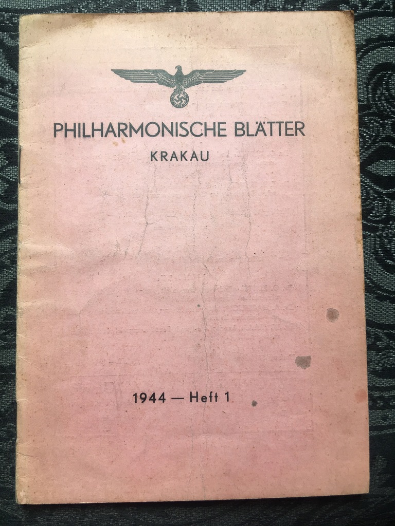 PHILHARMONISCHE BLATTER KRAKAU 1944 KRAKÓW