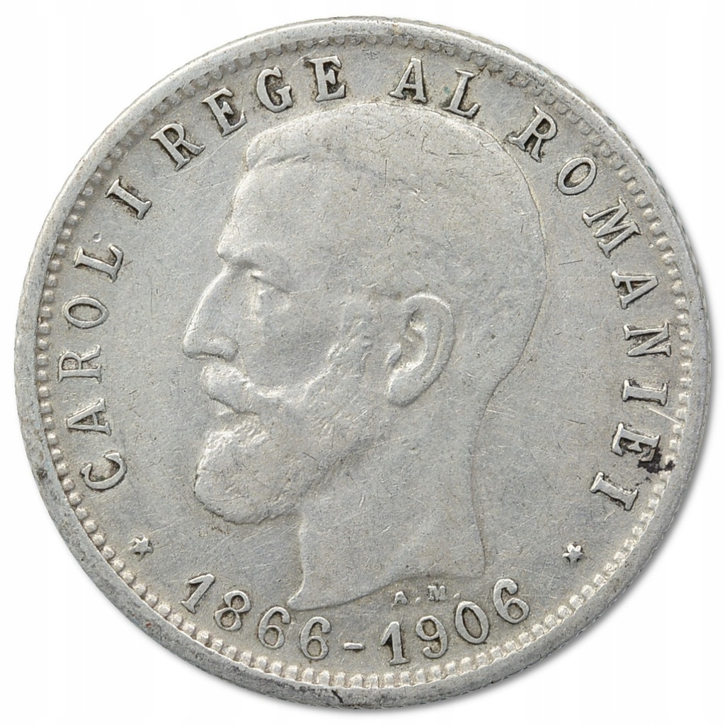 12.RUMUNIA, KAROL I, 1 LEU 1906 40 L.PANOWANIA