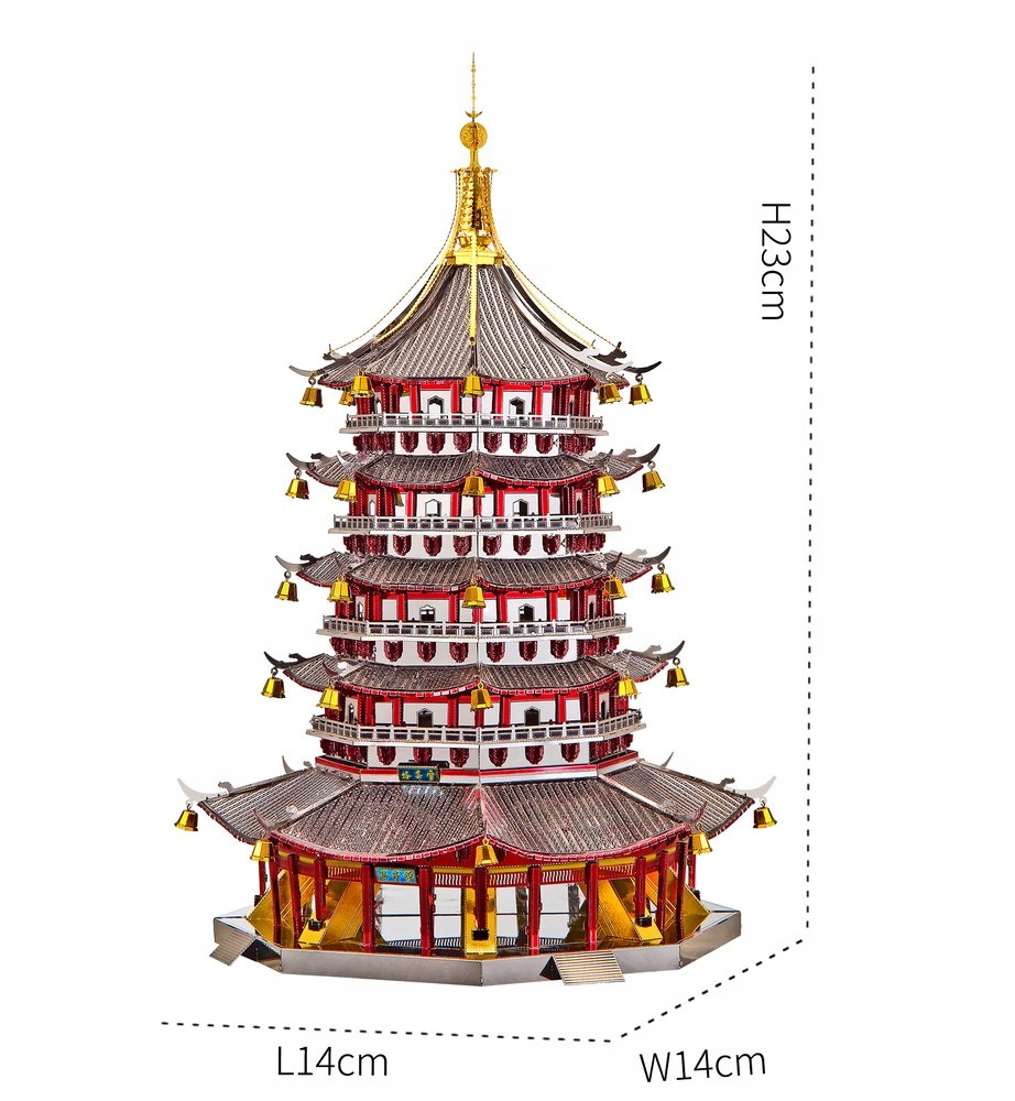 Купить 3D модель Piececool Metal Puzzle - Пагода Лэйфэн: отзывы, фото и ...