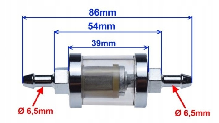 Купить ХРОМОМЕТАЛЛИЧЕСКИЙ ТОПЛИВНЫЙ ФИЛЬТР ДЛЯ МОТОЦИКЛОВ /8 мм: отзывы, фото, характеристики в интерне-магазине Aredi.ru
