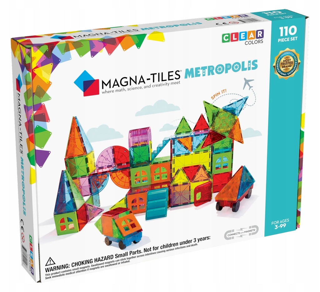 Klocki Magnetyczne Metropolis 110 el. MAGNA-TILES