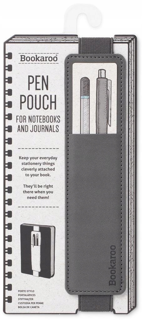 BOOKAROO PEN POUCH - UCHWYT NA DŁUGOPIS GRAFITOWY