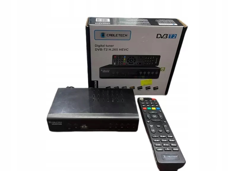 DEKODER DVBT CABLETECH DVB-T2, KOMPLET