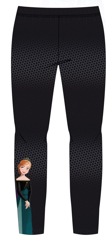 Legginsy HOLOGRAFICZNE czarne Anna Kraina Lodu 128