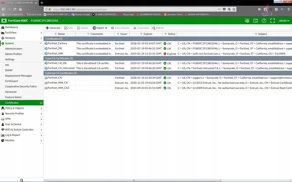 Купить Fortinet FortiGate 800C FG-800C Сетевая безопасность A: отзывы, фото, характеристики в интерне-магазине Aredi.ru