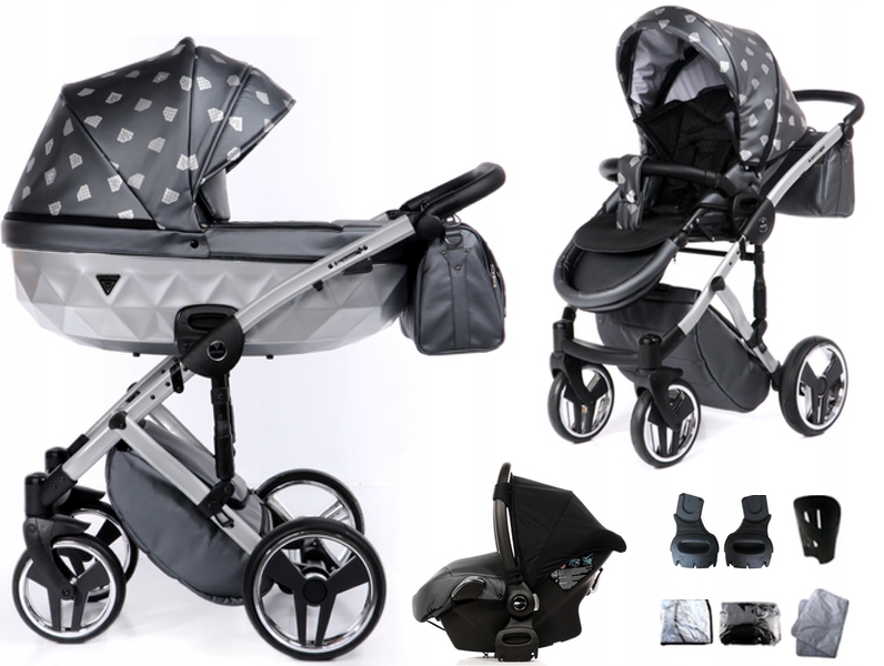 WÓZEK DZIECIĘCY JUNAMA DIAMOND GLOW 04 - 3W1