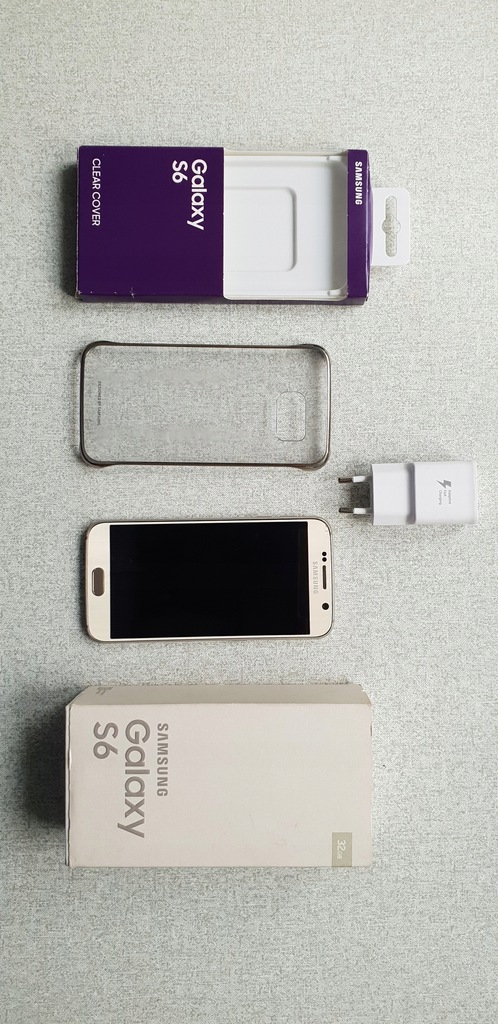Samsung Galaxy S6 SM-G920F z etui i ładowarką