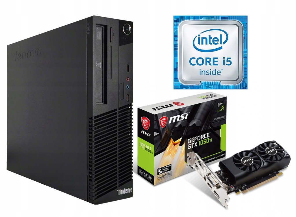 Komputer do gier Intel Core i5 SSD GTX-1050Ti 4GB