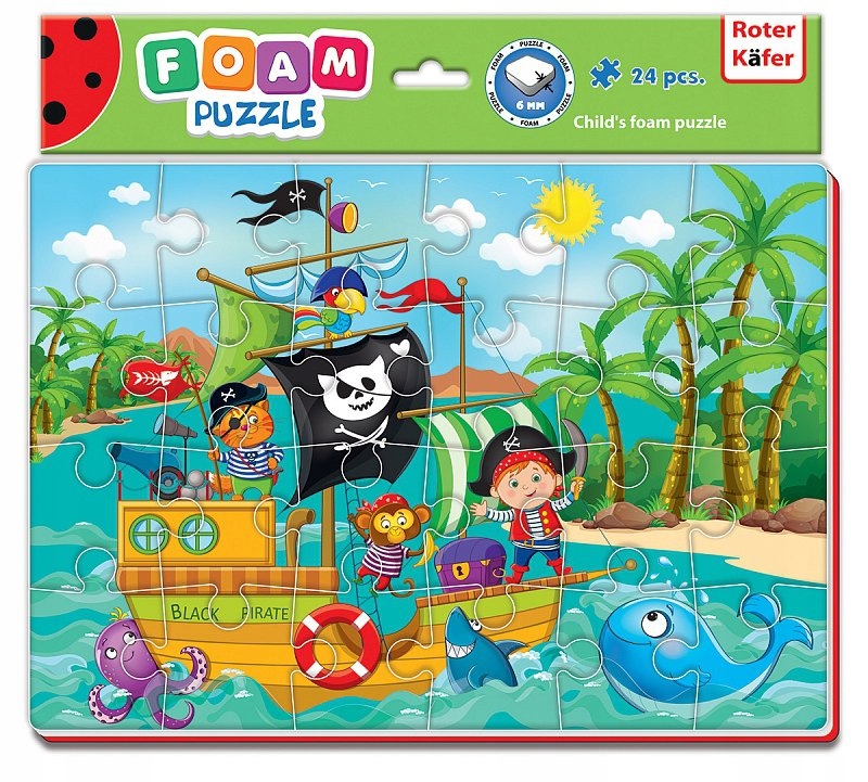 PUZZLE PIANKOWE A4 PIRACI OD 3 LAT - ROTER KAFER