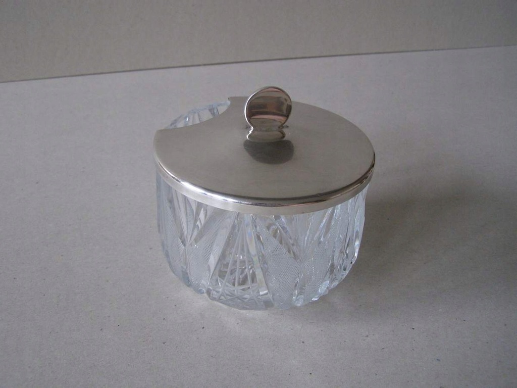 Cukiernica Hefra l.60 , szkło + srebro.