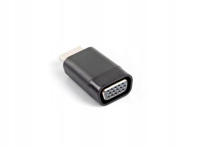 Adapter Lanberg AD-0016-BK HDMI M - D-Sub VGA F kolor czarny