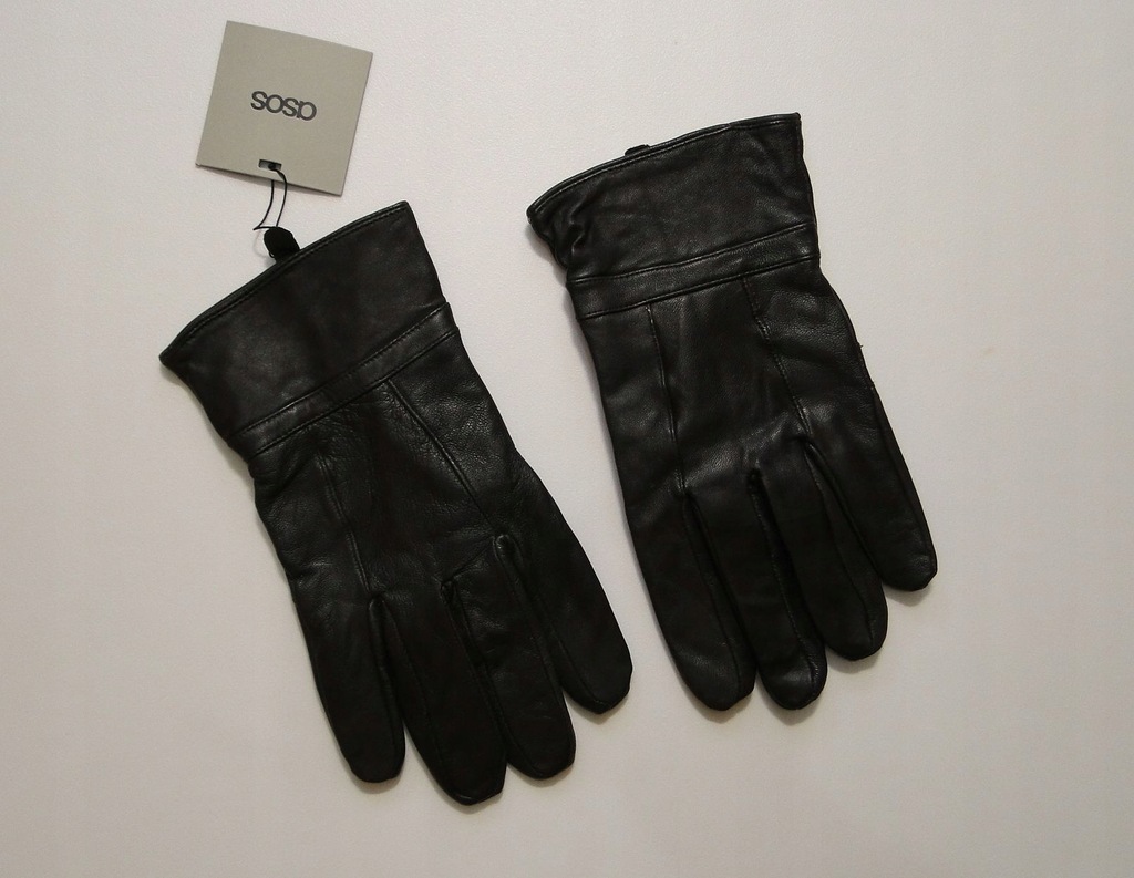Rękawiczki ASOS Skórzane Ocieplane England Leather
