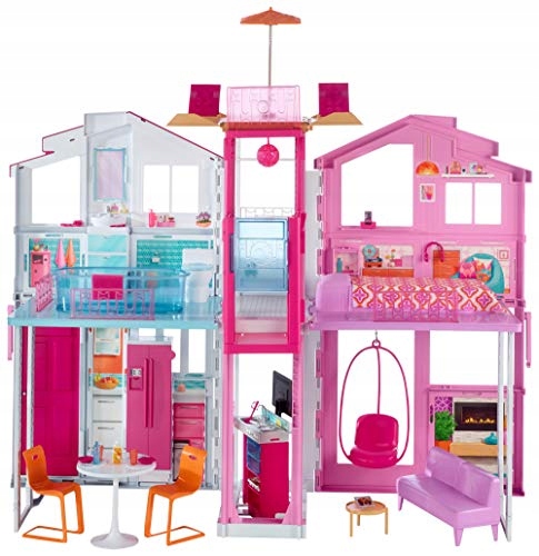 Barbie DLY32 - 3 piętrowy dom dla lalek