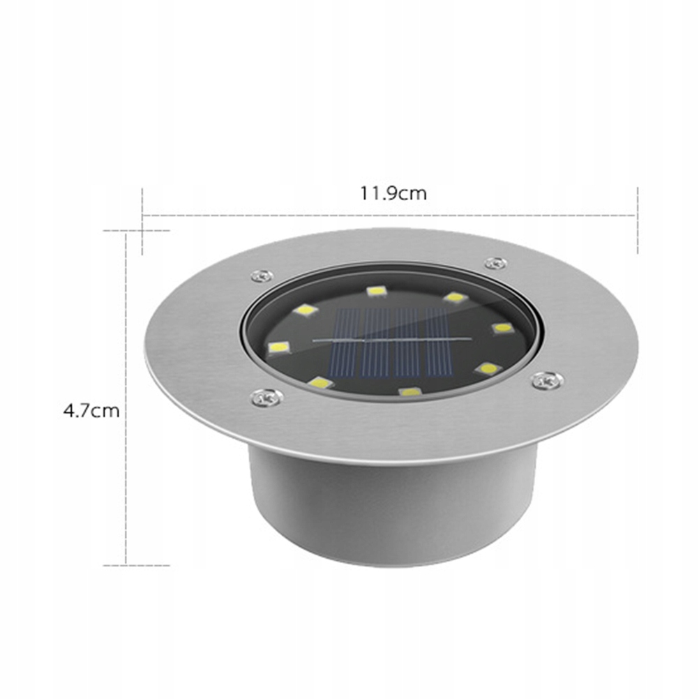 LED Solar Buried Lamp Waterproof Ground Light 8 LE