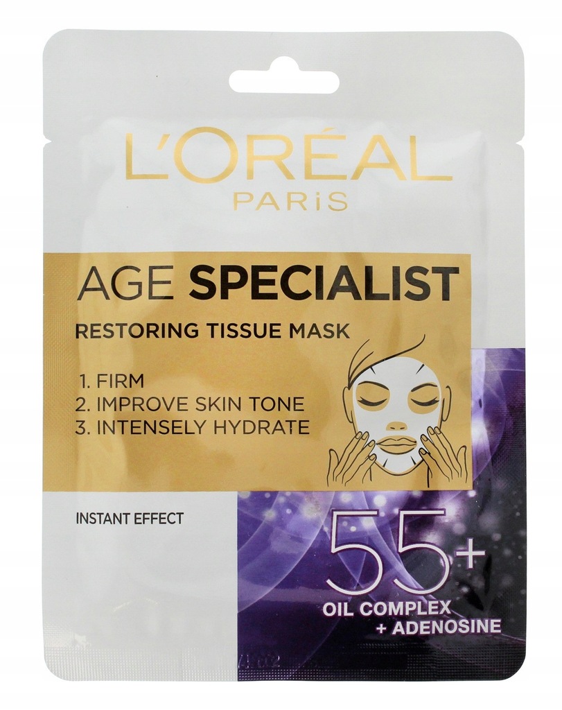 Loreal 55+ Maska na tkaninie odbudowująca 30g