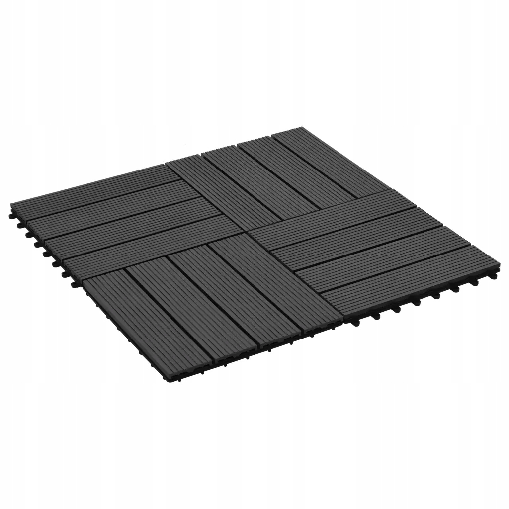 Płytki tarasowe, 11 szt., WPC, 30 x 30 cm, 1 m², c