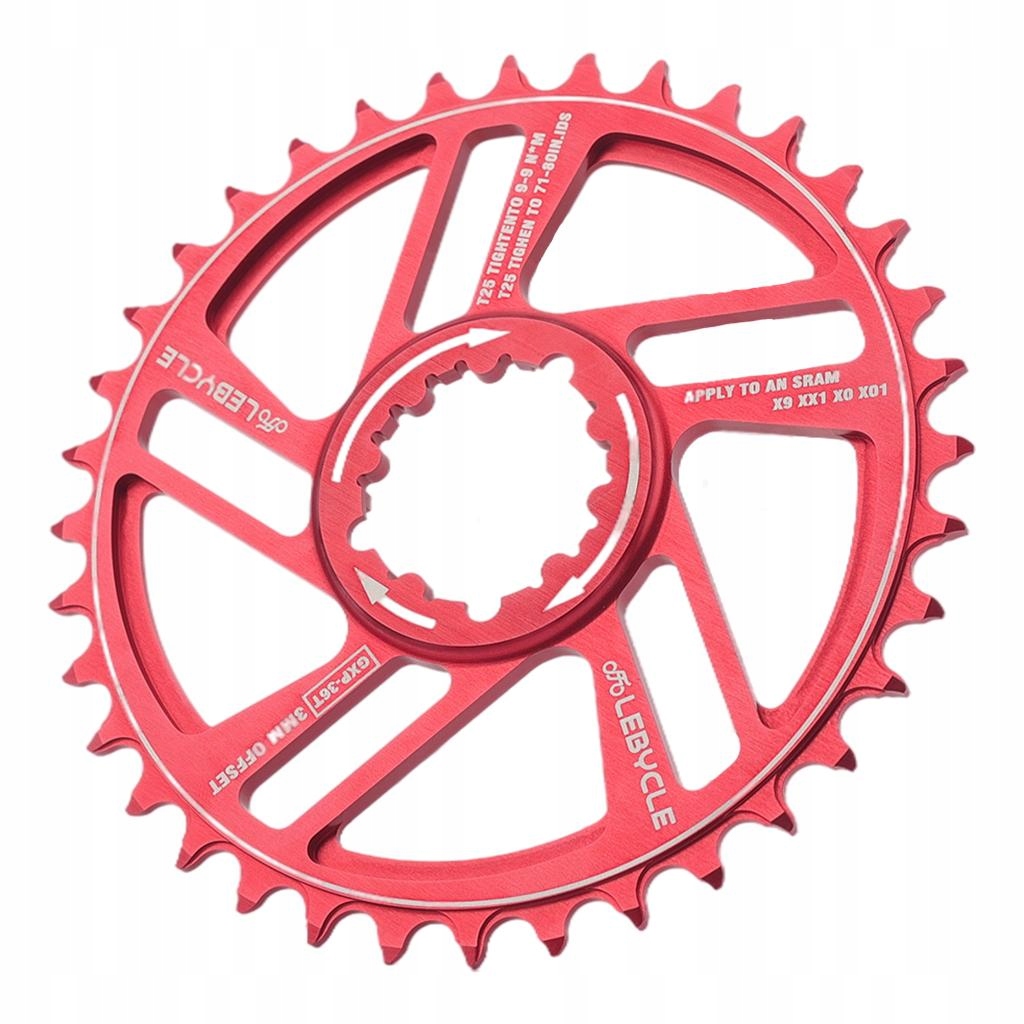 Chain Aluminum Alloy Bike Chainwheel Chain Red 36T