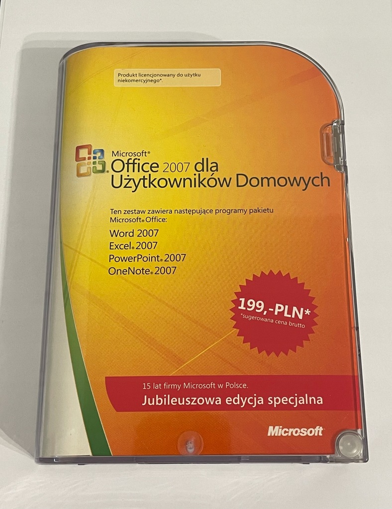 Office 2007 dla Użytkowników Domowych 3 PC / BOX