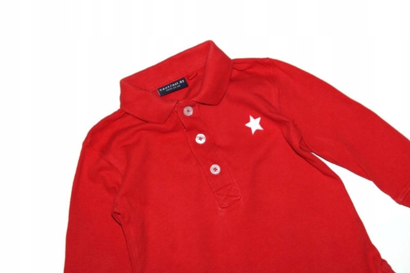 af200*NEXT* Czerwona bluzka POLO bawełna 80