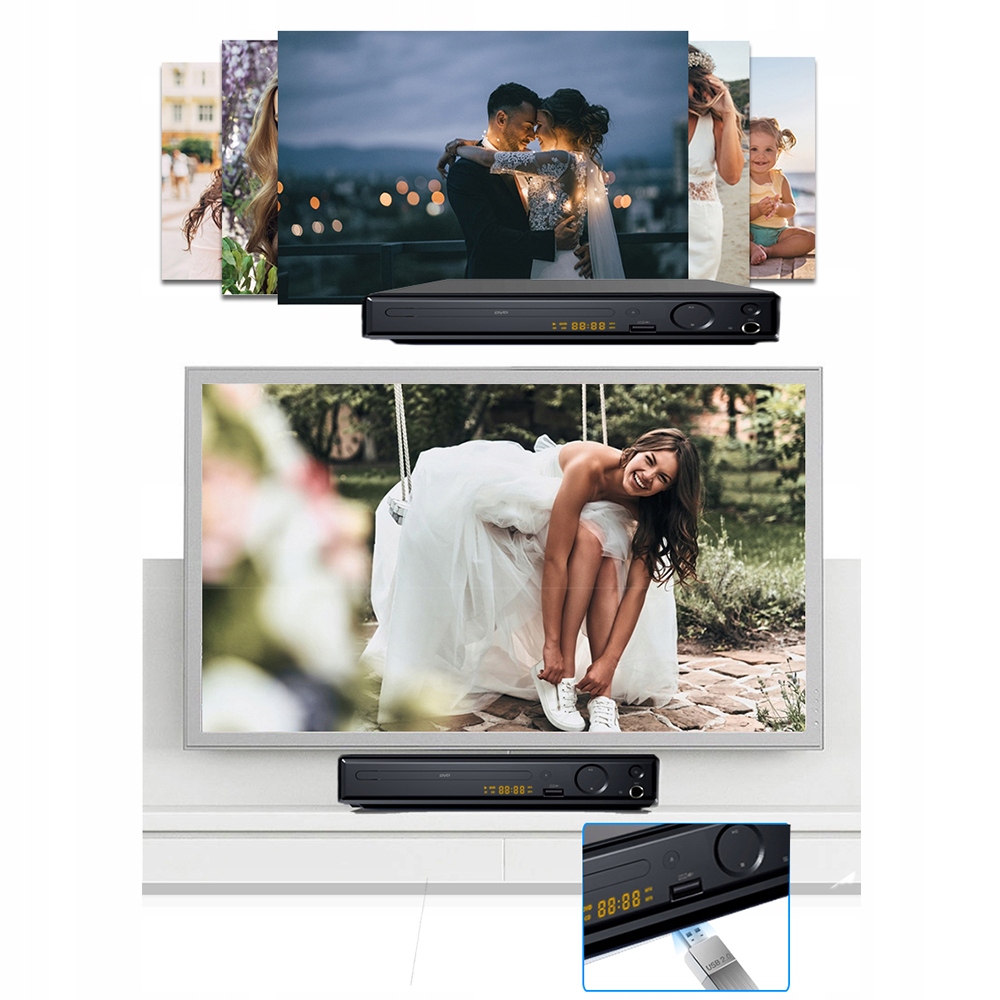 Купить DVD-плеер 4K UHD HD с HDMI USB AV для телевизора: отзывы, фото, характеристики в интерне-магазине Aredi.ru